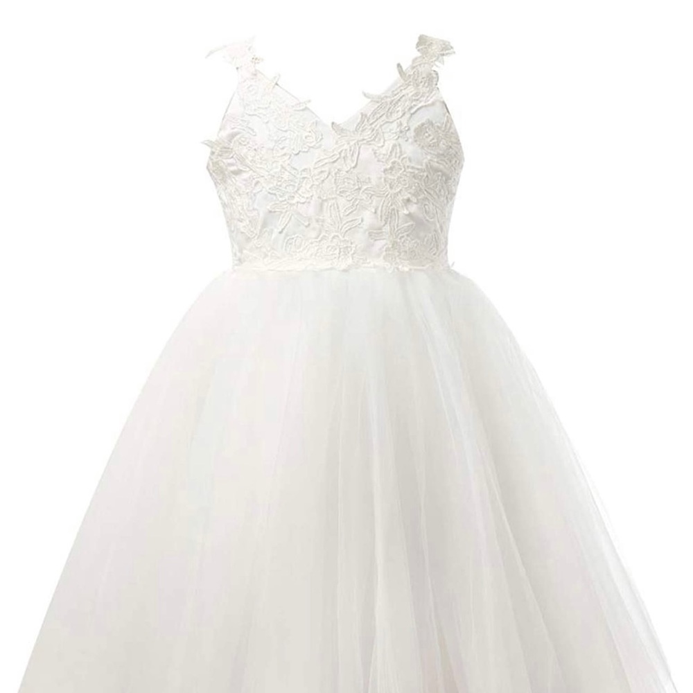 White/ivory little girls dress